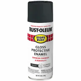 371670 Rust-oleum Stops Protective Enamel Spray Paint Gloss Ink Black