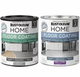 367600 Rust-oleum 372058 Home Interior Floor Coating Kit Semi-gloss Aged Gray 32 Fl Oz