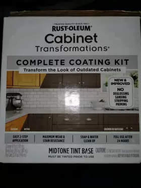 374679 Rust-oleum Transformations 1 Quart Midtone Tint Base Cabinet Kit Covers 100 Sq Ft