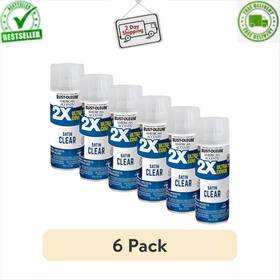 Rust-oleum 376187 6 Pack Rust-oleum American Accents 2x Ultra Cover Clear Satin Spray Paint 12 Oz
