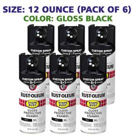 Rust-oleum 376884-6pk Rust-oleum 376884-6pk Spray 5-in-1 Paint 12 Oz Gloss Black 6 Pack