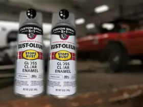 376885 Rust-oleum Stops Custom Spray 5-in-1 Paint 12 Oz Gloss Clear Pack Of 2