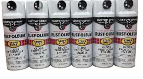 376886 Rust-oleum Gloss Protective Enamel White 6 Pack 12 Oz Per Can