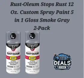376897 Rust-oleum Stop 12 Oz Custom Spray Paint 5 In 1 Gloss Smoke Gray 2 -pack