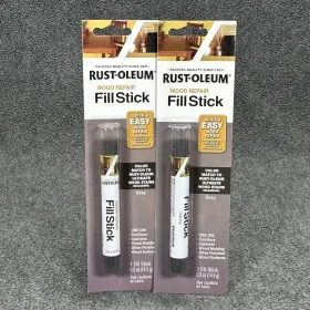 376991 Rust-oleum Wood Repair Fill Stick Gray 5 Oz. Quick And Easy Lot Of 2