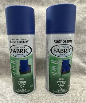 Rust-oleum 379538 2 Cans Rust-oleum Ink Blue Outdoor Fabric Paint Uv Resistant Soft Feel