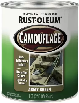 379561 Rust-oleum Specialty Camouflage Paint Quart Flat Army Green 0.25 Gallo