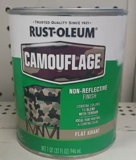 379562 Rust-oleum Camoflage Flat Khaki Paint 1qt
