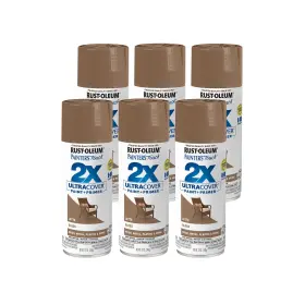 383203 Rust-oleum 12 Ounce Pack Of 6 Gloss Latte Spray Paint For Interior Exterior Surfaces