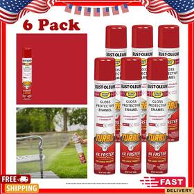 Rust-oleum 393375-6pk Rust-oleum Stops Turbo Spray Paint Gloss Sunrise Red 24 Oz 6 Pack 393375