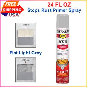 Rust-oleum 393379 Rust-oleum Stops Turbo Automotive Primer Spray Flat Light Gray 24oz