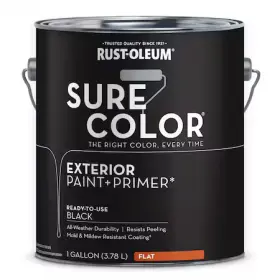 394669 Rust-oleum Exterior Paint And Primer Flat Water Base Black