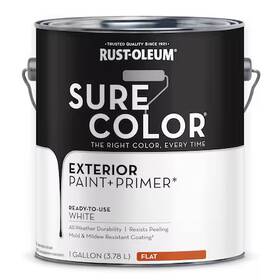 Rust-oleum 394670 Rust-oleum Exterior Paint And Primer Flat Water Base White