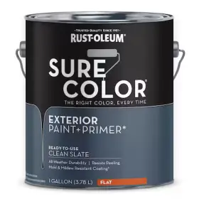 394674 Rust-oleum Exterior Paint And Primer Flat Water Base Clean Slate