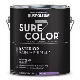 Rust-oleum 394677 Rust-oleum Exterior Paint And Primer Satin Water Base Black