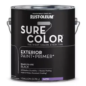 394677 Rust-oleum Exterior Paint And Primer Satin Water Base Black
