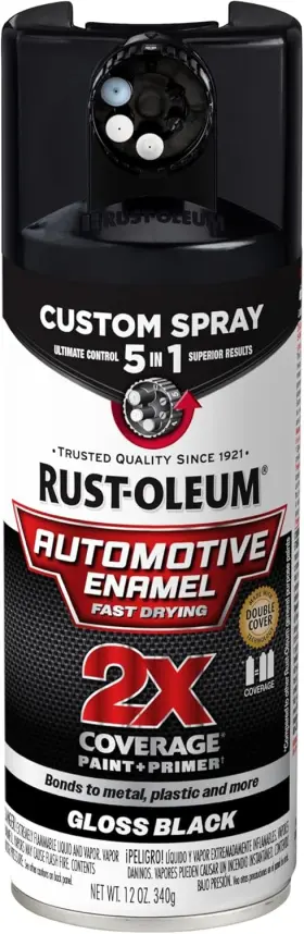 394893 Rust-oleum 2x Automotive Enamel Custom Spray 5-in-1 Paint 12 Oz Gloss Bl