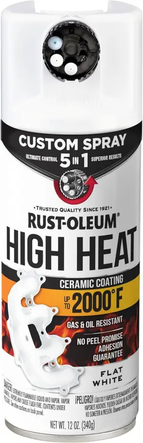 400093 Rust-oleum Automotive High Heat Spray Paint 12 Oz Flat White 5-in-1 400093 Rust-oleum Automotive High Heat Spray Paint 12 Oz Flat White 5-in-1