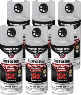 Rust-oleum 445000220295 2x Automotive Enamel Custom Spray 5-in-1 Paint 12 Oz Gloss Cl