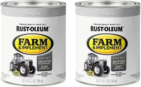 Rust-oleum 445013139157 280154-2pk Farm And Implement Enamel Paint Quart Ford Gray Pack Of