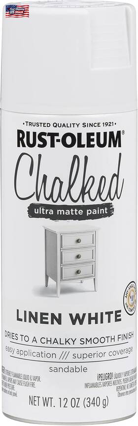 Rust-oleum 445025866805 Rust-oleum Linen White Chalked All-in-one Ultra Matte Spray Paint One Coat Cov