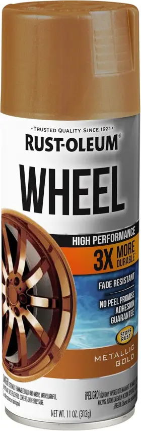 368077 Rust-oleum 445028445496 High Performance Wheel Spray Paint 11 Oz Gold Pack Of 1