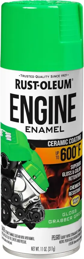 366436 Rust-oleum 445041184150 Engine Enamel Spray Paint 11 Oz Gloss Grabber Green Pack O
