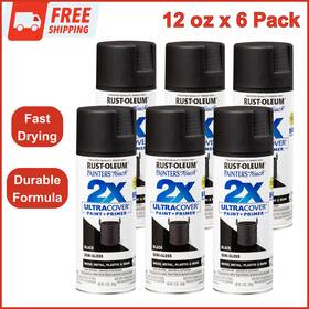Rust-oleum 445042395357 Rust-oleum Painters Touch 2x Ultra Cover Spray Paint 12 Oz Semi-gloss Black