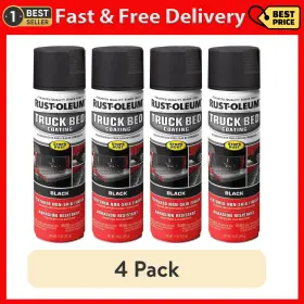 Rust-oleum 445043756744 4 Pack Black Automotive Truck Bed Coating Spray Paint