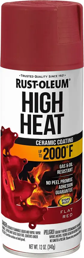 248908 Rust-oleum 445046156183 Automotive High Heat Spray Paint 12 Ounce Flat Red