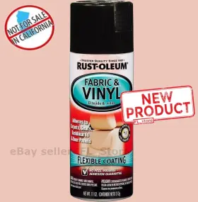 568789789 Rust-oleum Vinyl Plastic Refinish Spray Paint Car Trucks Interior Gloss Black Leather Seats