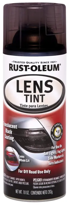 599076 Rust-oleum Automotive Lens Tint 10 Ounce Black Spray For Tail Lights Indicator
