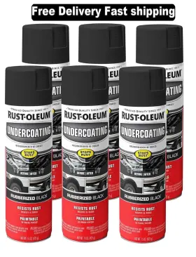 Rust-oleum 629721790160 248657-6pk Rubberized Undercoating Spray 15 Oz Black 6 Pack