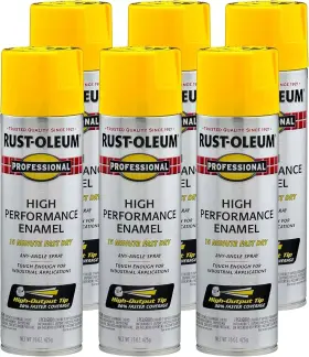 Rust-oleum 629722457260 7543838-6pk Enamel Spray Paint 15oz Gloss Safety Yellow 6 Pack