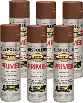 Rust-oleum 629722471747 7569838-6pk Professional Primer Spray 15 Oz Flat Red 6 Pack