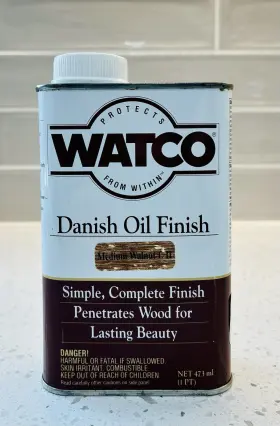 65951 Rust-oleum Watco Danish Oil Wood Finish Stain 1 Pint Medium Walnut Natural Brown