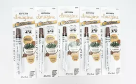 357676 Rust-oleum 6887 Imagine Chrome Decorative Paint Pens Copper Dual Tip Lot Of 5