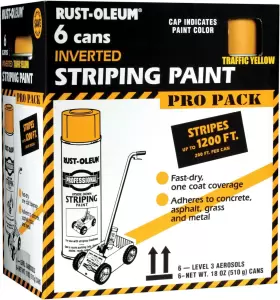 P2548849 Rust-oleum 696232359261 Professional Striping Spray Paint Contractor Pack 18 Oz Of