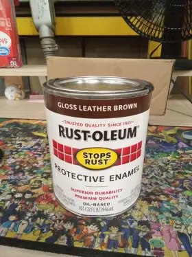 7775502 Rust-oleum 696391787240 Protective Paint Stops 32-ounce Gloss Leatherbrown 194ep