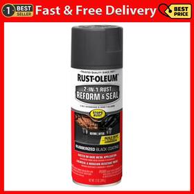 Rust-oleum 705353160639 Black Rust-oleum Stops 2 In 1 Reform And Seal Spray-344713 12 Oz