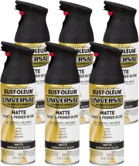 Rust-oleum 705353997136 330505-6pk Universal All Surface Spray Paint 12 Oz Matte Farmhouse