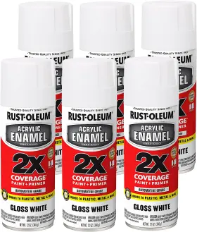 Rust-oleum 711181531909 271919-6pk Acrylic Enamel 2x Spray Paint 12 Oz Gloss White 6 Pack Rust-oleum 711181531909 271919-6pk Acrylic Enamel 2x Spray Paint 12 Oz Gloss White 6 Pack
