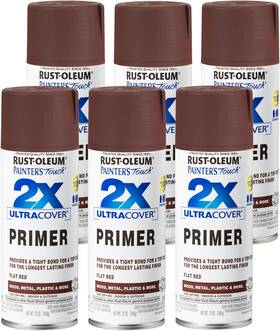 Rust-oleum 711181740769 Rust-oleum 334018-6pk Painters Touch 2x Ultra Cover Spray Primer 12 Oz Flat R