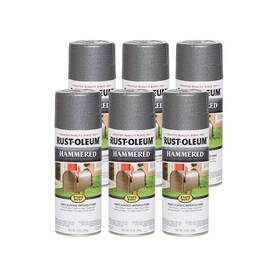 Rust-oleum 7214830-6 Rust-oleum Stops Hammered Paint 6 Pack Gray Durable Corrosion Resistant