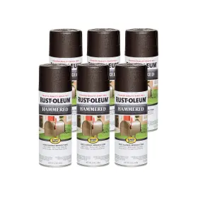 7218830-6 Rust-oleum Rustoleum Stops Hammered Paint 12 Ounce Pack Of 6 Dark Bronze Weatherproof