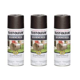 Rust-oleum 7218830a3 Stops Hammered Spray Paint Dark Bronze 3 Pack Durable Coating