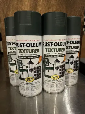 7222 Rust-oleum Forest Green Textured Spray Paint 12 Ounce Lot Of 4