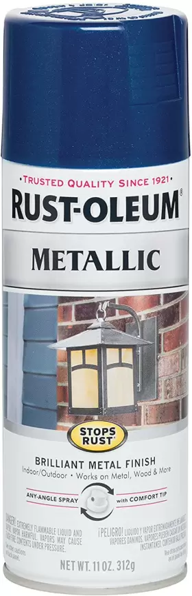 7251830 Rust-oleum Stops Metallic Spray Paint 11 Ounce Cobalt Blue 12 Fl