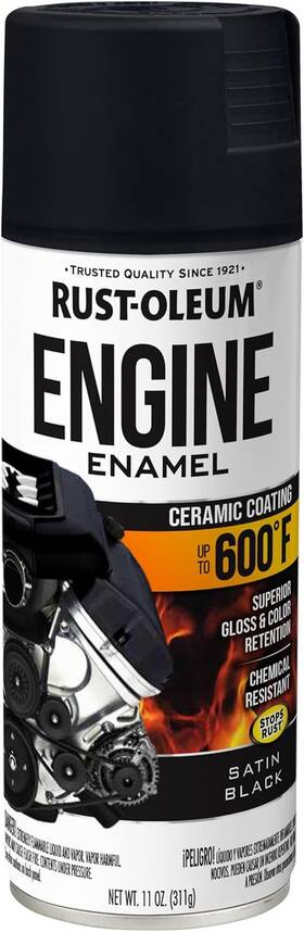 Rust-oleum 726084100404 Rust-oleum 363568 Engine Enamel Spray Paint 11 Oz Satin Black