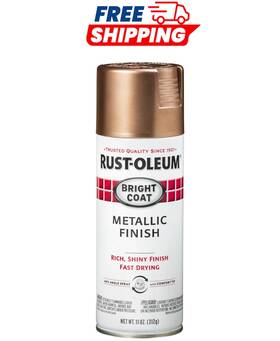 Rust-oleum 726084515925 Rose Gold Rust-oleum Stops Bright Coat Metallic Spray Paint 11 Oz